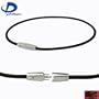 Phiten X30 Mirror Titanium Necklace - Black 22 INCH