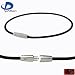 Phiten X30 Mirror Titanium Necklace - Black 17 INCH