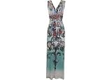 Misses Oneworld Sleeveless Grey Sublimation Maxi Dress