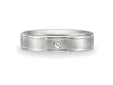 0.02 cts 4mm Comfort Fit Diamond Wedding Band - 14kt White or Yellow Gold