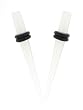 Acrylic "Glow in the Dark" White/Green Taper - 6G - Sold as a Pair