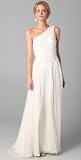 Catherine Deane Katy One Shoulder Dress with Embroidery