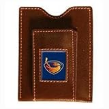 Atlanta Thrashers Brown Leather Money Clip with Cardholder