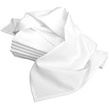 Aunt Martha's 28-Inch by 28-Inch Flour Sack Dish Towels, Premium 130 Thread Count, White, Set of 7