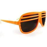 NEW HALF KANYE STRONGER SHUTTER SHADES HIP HOP SUNGLASSES ORANGE w LENSES