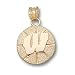 Wisconsin Badgers Solid 14K Gold ''W'' Basketball 1/2'' Pendant