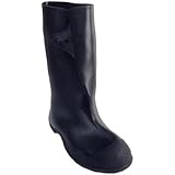 Tingley Rubber 35141 Work Brutes PVC 14-Inch Overshoe with Button, X-Large, Black