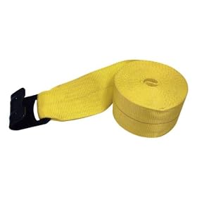 10 4''x30' Winch Tie Down Strap with Flat Hooks by 