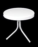 Fun and Funky White Retro Tulip Outdoor Patio Side Table