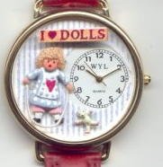 Whimsical Watches Watches, Doll Lover Gold Watch, Womens Watches, Womens Whimsical Watches Watches