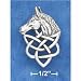 Animals Ch-3574 : Horsehead With Celtic Knot Pendant (approx 1 Inch)