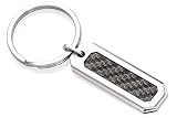 Steel Key Ring w  Carbon Fiber Inlaid