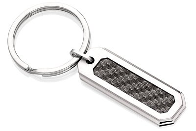Click here to buy Steel Key Ring w  Carbon Fiber Inlaid.