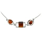 Millennium Collection Certified Genuine Honey Amber and Sterling Silver Round Necklace