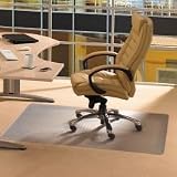 Cleartex AdvantageMat PVC Chair Mat for use on Plush Pile Carpets More Than 3/4 Inch Thick, 60 x 48 Inches, Rectangular,Clear (1115240EV)