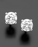 14k White Gold Near Colorless Certified Diamond Stud Earrings (1/2 ct. t.w.)