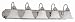Nuvo 60/319 Ballerina Five Light 36-Inch Vanity with Alabaster Glass, Polished Chrome