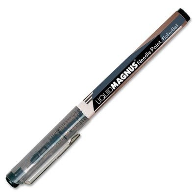 SKILCRAFT 7520-01-506-8495 Liquid Magnus Needle Pen, 0.7mm Fine Point, Black (Pack of 12)