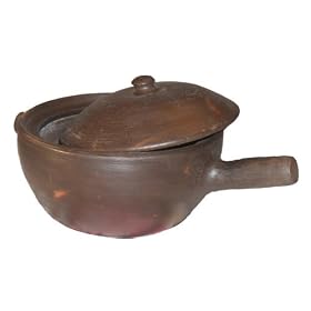 Pomaireware Clay Fondue Pot with Lid