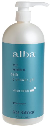 Alba Botanica Bath and Shower Gel, Midnight Tuberose, 32-Ounce Bottle