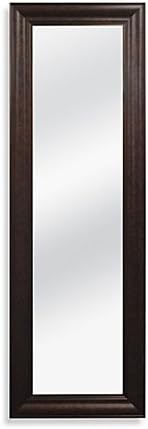 No-tools 53.5" L x 17.5" W Full Length Over-the-door Mirror in Bronze Can Accent Any Door, or Hang on the Wall