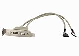 StarTech.com USBPLATELP 2 Port USB A Female Low Profile Slot Plate Adapter