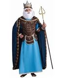 Men's King Neptune Costume, Blue/Brown, One Size