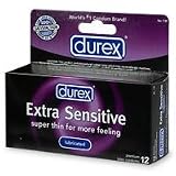 Durex Extra Sensitive Lubricated Condoms - 12 Ea/Pack X 6 Pack