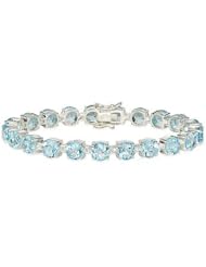 33 Carat Sky Blue Topaz Sterling Silver Bracelet