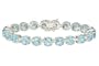 33 Carat Sky Blue Topaz Sterling Silver Bracelet