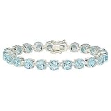 33 Carat Sky Blue Topaz Sterling Silver Bracelet