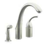 Buy KOHLER K-10430-VS Forte Single Control Remote Valve Kitchen Sink Faucet with... by Kohler