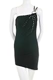 Eray Studded Clamp Strap Jersey Party Club Dress Black L