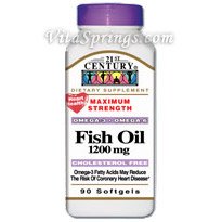 Fish Oil 1200 mg 90 Softgels, 21st Century
