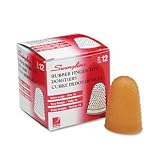 Acco Swingline Rubber Fingertips, #14 7/8in. Diameter, Amber, Box Of 12