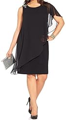 Cocktail Above the Knee Chiffon/Polyester Beaded Tiered One Shoulder Mini Dress 