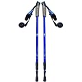 Nordic Walking 2 St�cke Trekking Ski Wanderstock + Pads blau