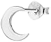 .925 Sterling Silver Crescent Moon Cartilage Stud Earring (Sold Individually)