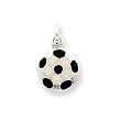 Sterling Silver Enameled Soccer Ball Charm