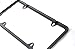 Premium Slim Style Stainless Steel License Plate Frame (4 Holes, Black UV Resistant Matte Finish)