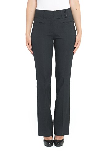 Leveret Women's Comfort Boot Cut Pant with Extended Waistband *Made in Canada*