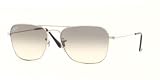 RAY BAN 3136 CARAVAN 003 32 SILVER AVIATOR SUNGLASSES by
