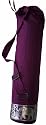 Silver cotton yoga mat bags- AUBERGINE