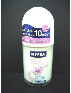 Nivea Extra Whitening Roll on Deodorant 48h Gentle for Plucking Tighten Pores Made in Thailand