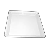 White Square Plastic Serving Tray - 16 x 16