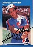 Andres Galarraga, Montreal Expos, 1986 Fleer Autographed Card