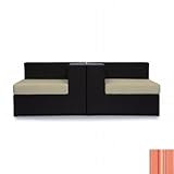 Tangier Corner Lounge Chair in Espresso Fabric: Dolce Mango