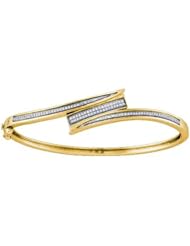 0.28ctw Round Diamond Micro-Pave Bangle Bracelet