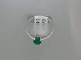 Genuine Oval Emerald Ring in Ornate 14 Karat White Gold Band