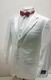 New Mens White Two Button Tuxedo Suit - Includes Jacket and Pants